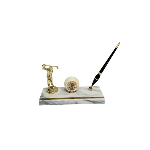 Vintage Golf desk pen holder & Thermometer set - Picture 4 of 10